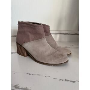 Tom's Heeled‎ Booties Suede Camel Size 10